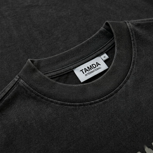 เสื้อยืดเฟรนช์เทอร์รี่เนื้อหนาสำหรับผู้ชาย |   ผ้าฝ้าย 100% 220 GSM ซักกรด ทรงวินเทจ ไหล่ตก ทรงบ็อกซี่สุดเท่ สไตล์ฮิปฮอป - Product Image 6