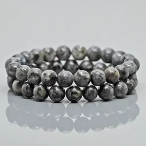 Natural Larvikite 8mm Smooth Round AA Grade Gemstone Beads Stretch <b>Bracelet</b> <b>Healing</b> Jewelry Wholesale - Product Image 5