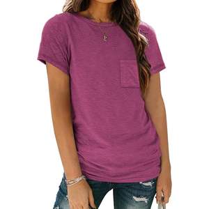 2025 femmes affaires décontracté basique T-Shirts coupe ample col rond manches courtes mignon tenue d'été en tailles XS et XXS - Product Image 1