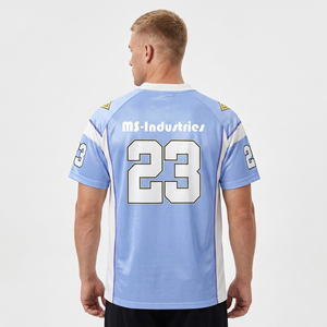 OEM Custom Logo Unisex American Football Jersey Y2K Streetwear Korte Mouw Geprint Polyester Private Label Fabrikant - Product Image 5