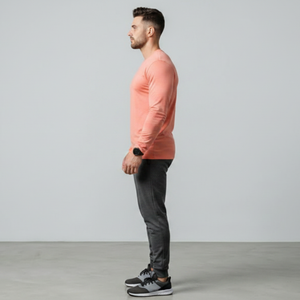 T-shirt personnalisé à manches longues pour homme, style streetwear, en coton épais 100%, grandes tailles, t-shirts à manches longues pour homme de qualité supérieure - Product Image 3