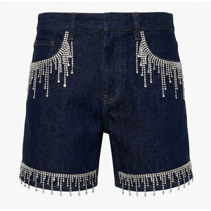 Fábrica de Shorts de Mezclilla con Cristales Personalizados, con Mano de Obra Experta, Maquinaria Avanzada y Producción Integrada para Pedidos Globales - Product Image 1