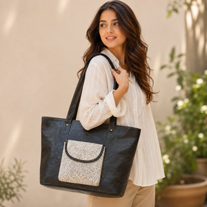 Real Leather <b>Tote</b> Handbag Western Animal Laptop Handbag Women Shopping Purse Canvas <b>Tote</b> Bag - Product Image 1