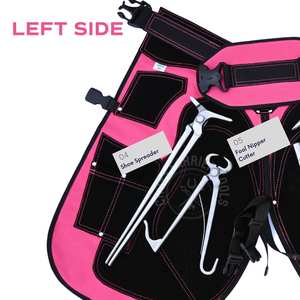 Juego de Herramientas Profesionales para Herrador: Cortaúñas para Pezuñas, Delantales de Cuero Rosa, Separador de Zapatos, Pinza de Cabeza Redonda y Prensa de Zapatos - Product Image 4