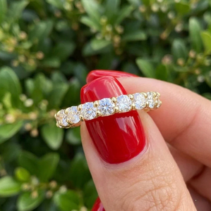 Classic Radiant Cut Lab Grown Diamond Women's Bridal Band 2.00 CTS. Gold Plated Cluster Leaf Design Stackable Anniversary <b>Ring</b> - Product Image 1