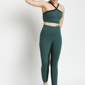 Training High Quality Sports <b>Bra</b> High Waist Leggings Suit Long Sleeve Workout Wear Gym Sportswear Women Fitness Clothes Yoga Set - Product Image 3