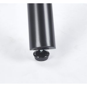 Tavolo da Pranzo Moderno Rotondo in Vetro Temperato con Gambe in Metallo Nero Salvaspazio per Cucina o Soggiorno - Product Image 3