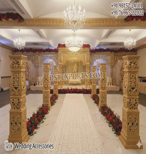 Mandap Indio Tradicional para Salones de Boda en EE. UU., Conjunto de Mandap Manavarai para Bodas del Sur de la India, Mandapam Kalyana Tradicional en Oferta en EE. UU. - Product Image 5