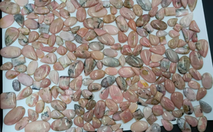 Opales roses naturelles cabochons, taille ovale poire, pierres brutes polies pour la fabrication de bijoux, effet de couleur, certifiées par un tiers, en vrac - Product Image 2