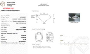 Cushion Brilliant 5.16ct Fancy Vivid <b>Champagne</b> Lab Grown Diamond VS2 Polished Finish 10/10 Hardness | <b>Champagne</b> Cognac Cut Lab - Product Image 2