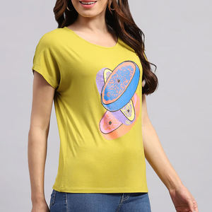 Camiseta de Algodón para Mujer, Estilo Deportivo, Holgada, Oversize, para Invierno, con Estampado de Alta Calidad, Manga Corta, Color Sólido, Marca Six Trend Sports OEM - Product Image 5