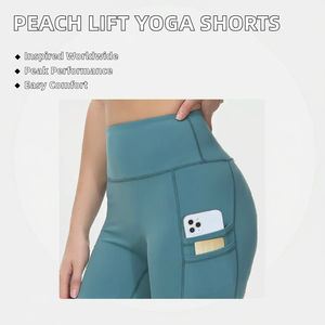 Shorts de Yoga para Mujer con Efecto Levanta Glúteos, Cintura Alta, Cierre con Cordón, Elásticos en 4 Direcciones, Transpirables, Ligeros, de Secado Rápido, 5 Pulgadas, para Gimnasio - Product Image 2
