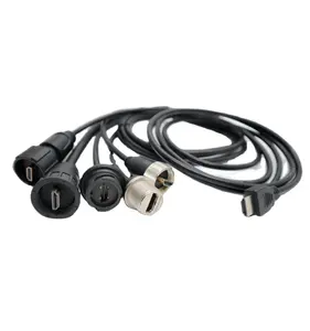 Đầu Nối Cổng Hiển Thị IP67 <span class=keywords><strong>HDMI</strong></span> 2.0 Chống Nước Công Nghiệp Gắn Bảng Điều Khiển Máy Tính Camera TV 4K HD - Product Image 1