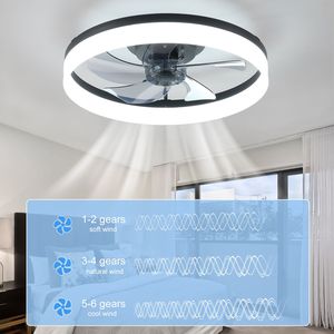 Ventilatore da soffitto a basso profilo da 20FT con luce, 6 velocità, LED dimmerabile, controllo tramite App e telecomando, corpo in compensato - Product Image 5
