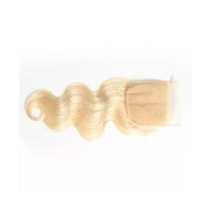 Loose Wave Indian Remy Human Hair Lace Closure Soft <b>U</b>-<b>Part</b> Style Natural & Water Wave Options - Product Image 3