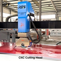 Machine à scier à pont CNC 4 axes avec chargement/déchargement automatique pour la découpe du marbre, puissance 25 kW, tension 380 V, longueur maximale 3200 mm