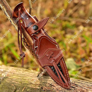 Cuchillo de Caza y Supervivencia Profesional de Acero Inoxidable Forjado a Mano, el Mejor Cuchillo EDC con Mango de Palisandro y Funda de Cuero - Product Image 3