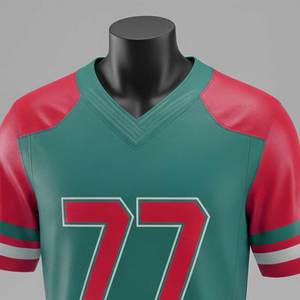 Diseña Tu Propio Logotipo, Jersey de Fútbol Americano Sublimado Personalizado, Unisex, Manga Corta, Venta al Por Mayor - Product Image 4