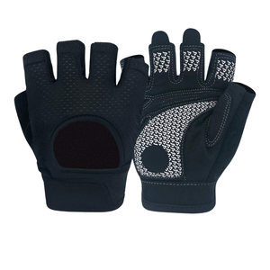 Breathable <b>Half</b> Finger Weightlifting Gloves With Padded Palm Anti <b>Slip</b> Grip Mesh Fabric For Gym Fitness Strength Training - Product Image 2