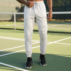 <b>Men's</b> Cotton Blend Acid Quick Dry Pickleball <b>Jogger</b> Pants Drawstring Elastic Waist Flat Front Midweight Casual Sport Trousers - Product Image 4