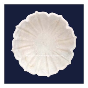 Bol à fruits en marbre blanc naturel fabriqué à la main personnalisé vaisselle décorative pour la maison ou le bureau pour les cadeaux de promotion commerciale - Product Image 3