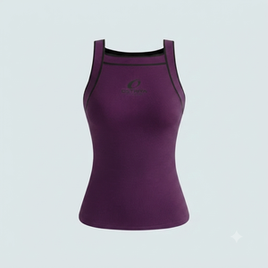 Débardeur côtelé vert en maille pour femme, col rond, style formel uni, longueur standard, polyester/coton, éco-responsable, devant uni - Product Image 5
