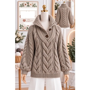 Pulls 100% acrylique ou coton, calibre 12, pour femmes, très tendance, style décontracté, pour la saison hivernale, fournisseur du Bangladesh. - Product Image 5