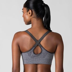 Soutien-gorge de sport à maintien élevé pour femme, design dos croisé rouge, haut de sport - Product Image 2