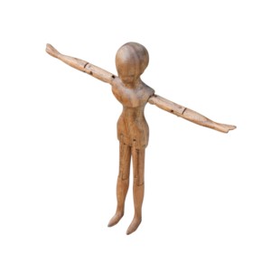 Maniquí de Madera para Artistas, Modelo Tallado a Mano, Figura Personalizada, Tamaño Personalizado para Dibujo - Product Image 1
