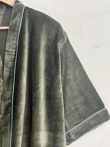 Robe kimono en velours 100% coton, robe de spa, vêtements de détente confortables pour l'hiver - Product Image 3