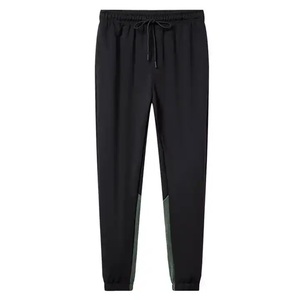 Men's Green Black Color <b>Block</b> Hooded Tracksuit Full Sleeve Drawstring Closure Casual Sportswear Breathable 100% Cotton Fleece - Product Image 3