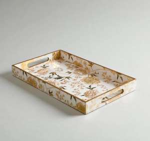 Plateaux de service en bois MDF faits à la main sur mesure, avec revêtement émaillé et résine décorative, pour cuisine et salle à manger (vente en gros) - Product Image 3