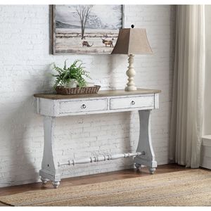 Carminda Antique White <b>Console</b> <b>Table</b> - Product Image 1
