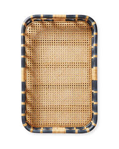 Elegante Bandeja Rectangular de Ratán con Tejido de Mimbre y Detalles Naturales, Cesta Resistente para Servir en Hostelería y Comedor - Product Image 5
