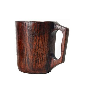 Wooden Mug Handmade Solid Wood Coffee Cup Natural Finish Rustic Style Eco Friendly Drinking Mug for Kitchen Use - Product Image 1