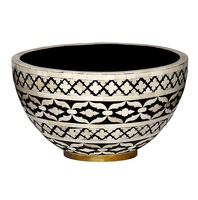 Tazón de Servir Moderno de Excelente Calidad con Incrustaciones de Hueso, Resistente al Calor, Desechable, Ecológico, Apto para Lavavajillas, Decoración para Fiestas y Hogar
