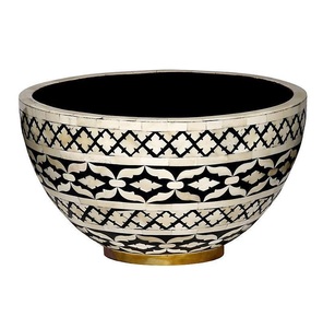 Bol de service moderne en os incrusté de qualité supérieure, résistant à la chaleur, jetable, écologique, compatible lave-vaisselle, pour fêtes et décoration intérieure - Product Image 2