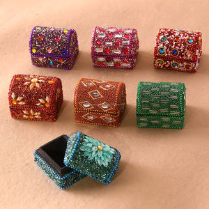 High Quality Luxury Aluminium Rectangle <b>Cute</b> <b>Pill</b> <b>Box</b> Trinket <b>Box</b> Set Custom Indian Stone Trinket Gift <b>Box</b> From Indian Supplier - Product Image 1