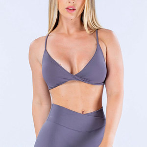 Vêtements de sport compressifs pour le yoga, soutien-gorge pour femmes, extensible, en spandex, design personnalisé, séchage rapide, respirant, ajusté, moulant, pour la remise en forme - Product Image 5