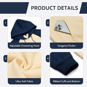 Sudaderas con Capucha para Hombre en Oferta, 2 Colores, Estilo Único, Transpirables, Unisex, Buen Material, Venta al Por Mayor - Product Image 6