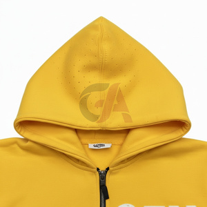 Sudadera con capucha para hombre, estilo acid wash, con cremallera, estampada, 100% algodón, forro polar grueso, ajuste cómodo, tendencia 2026 - Product Image 2