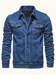 High Street Custom Men's Denim Jacket Latest Style With High Quality New Model Reasonable Price OEM Autumn Style Regular Sleeve - Product Image 1
