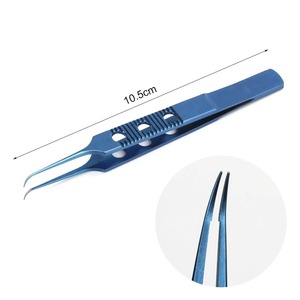 Pinzas de Acero para Párpados de 10.5cm, Instrumentos Oftálmicos Microquirúrgicos, Pinzas Oftálmicas con Gancho, Kit Quirúrgico con Certificación CE - Product Image 5