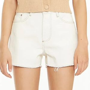 Bulk order washed denim shorts women vintage shorts faded summer casual wear supplier factory - Product Image 4