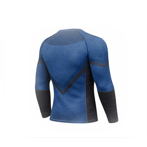 Camiseta Deportiva de Compresión para Hombre, Manga Larga, para Gimnasio, Fitness, Entrenamiento, Running, Protección UV UPF50, Secado Rápido, Transpirable, MALUZA - Product Image 5