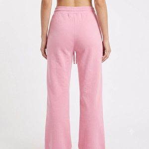 Pantalon de survêtement évasé personnalisé en molleton de coton pour homme, style vintage, coupe évasée et empilée, en French Terry - Product Image 2