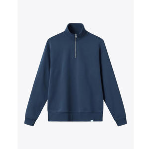 Sudadera de cuello alto con media cremallera para hombre, diseño personalizado, 100% algodón, talla grande, hombros caídos, cremallera de cuarto, lisa - Product Image 5
