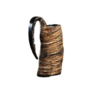 Mug à boire en corne de buffle polie, écologique, de haute qualité, fait main, imperméable, style animal, forme naturelle, taille personnalisable - Product Image 1