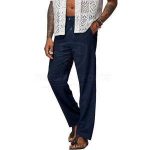 Pantalon slim tendance pour homme avec détails poches latérales, pantalon moderne pour jeune homme, couleur unie, pantalon simple pour homme en vente - Product Image 5