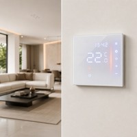 Termostato Inteligente Moderno de Ahorro de Energía LED para Montaje en Pared AC601 para Calefacción por Suelo Radiante en Hoteles con Programación Semanal y Conectividad WiFi